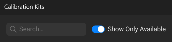 Calibration Kit Show Only Available