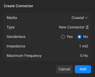 Create Coaxial Connector