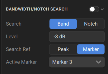 Bandwidth search