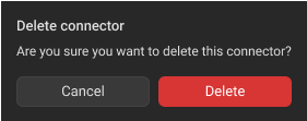 Connectors Delete Confirmation