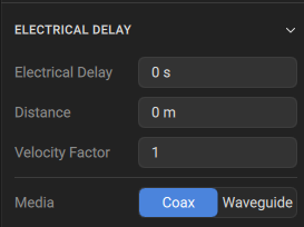 Electrical delay menu