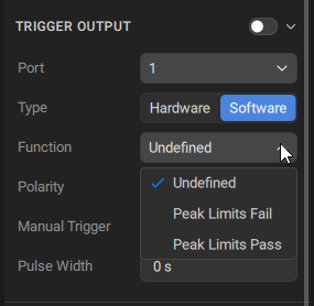 Trigger Output Menu