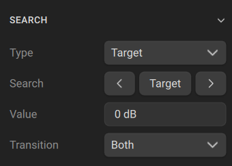 marker search target menu
