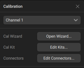 calibration top menu