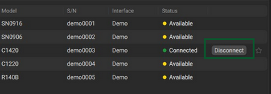 connect disconnect demo