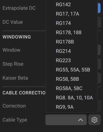 cable type selection