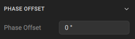 Phase offset menu