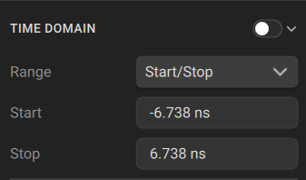 Time domain menu