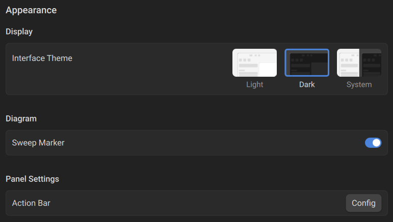 appearance menu