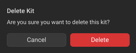 Calibration Kit Delete Window