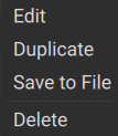 cable editing menu