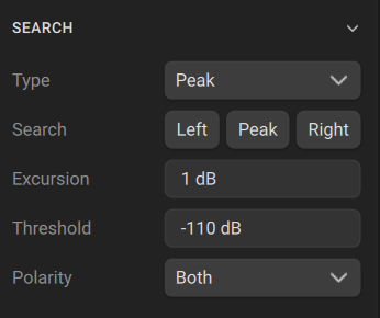marker search peak