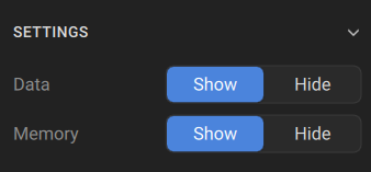 Memory settings