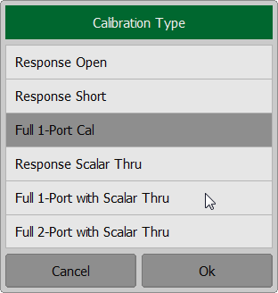 Full 1-port with scalar thru