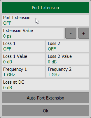 Port Extension menu