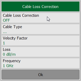 Cable Loss Correction activating