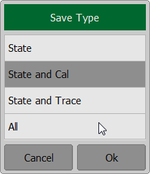 Save type menu