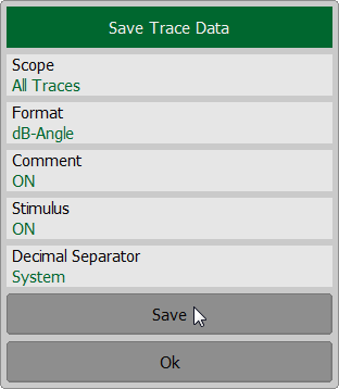 Save Trace Data menu2
