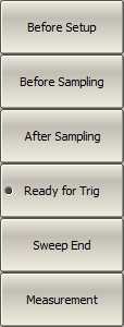 Trigger output function softkeys