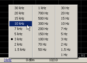 IF bandwidth setting 1