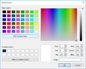 Select Color Menu