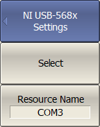 NI USB settings