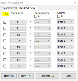 Reciever Ratio Measurement Setting (4port)