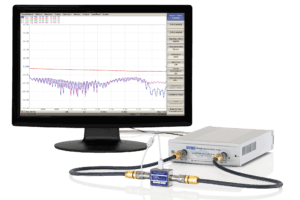 S5180 Compact Vector Network Analyzer (VNA) in-use with ACM2509 Automatic Calibration Kit