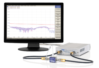 S5180 Compact Vector Network Analyzer (VNA) in-use with ACM2509 Automatic Calibration Kit
