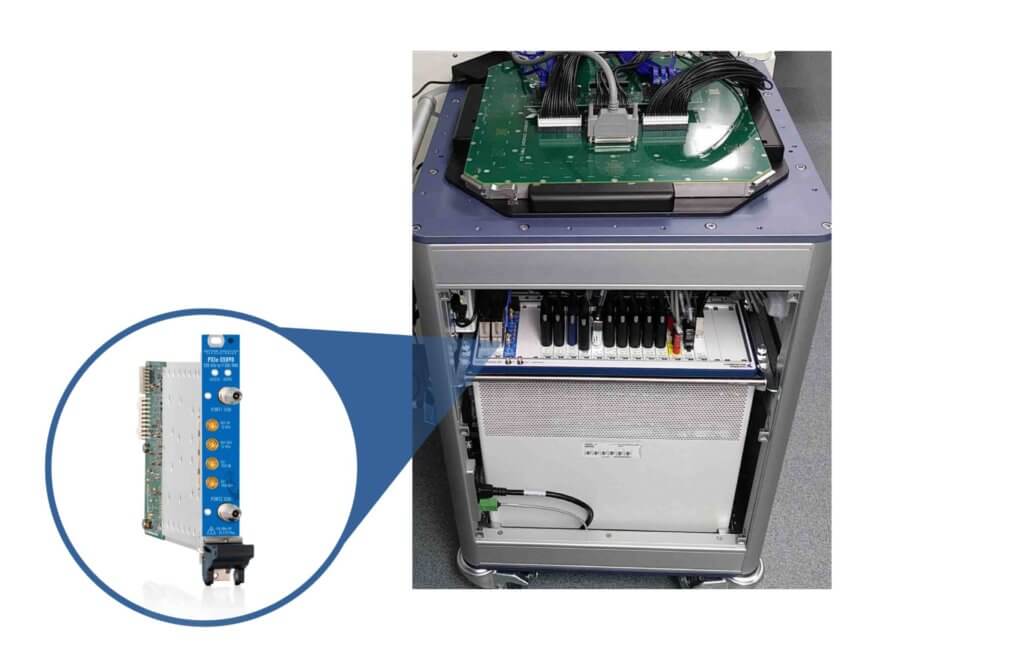 NI STS ATE tester with PXIe-S5090 Inset