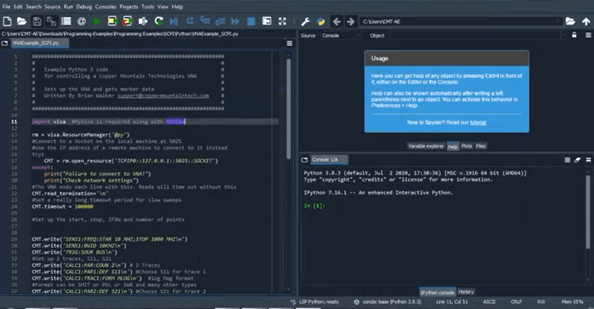 Getting Started with Python - Copper Mountain Technologies